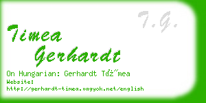 timea gerhardt business card